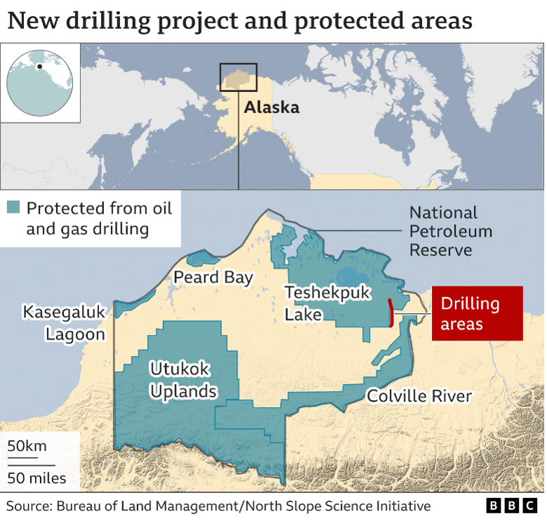 New Drilling Project and Protected Areas Map